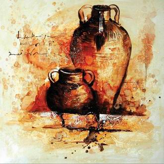 Textured Utensils oil painting